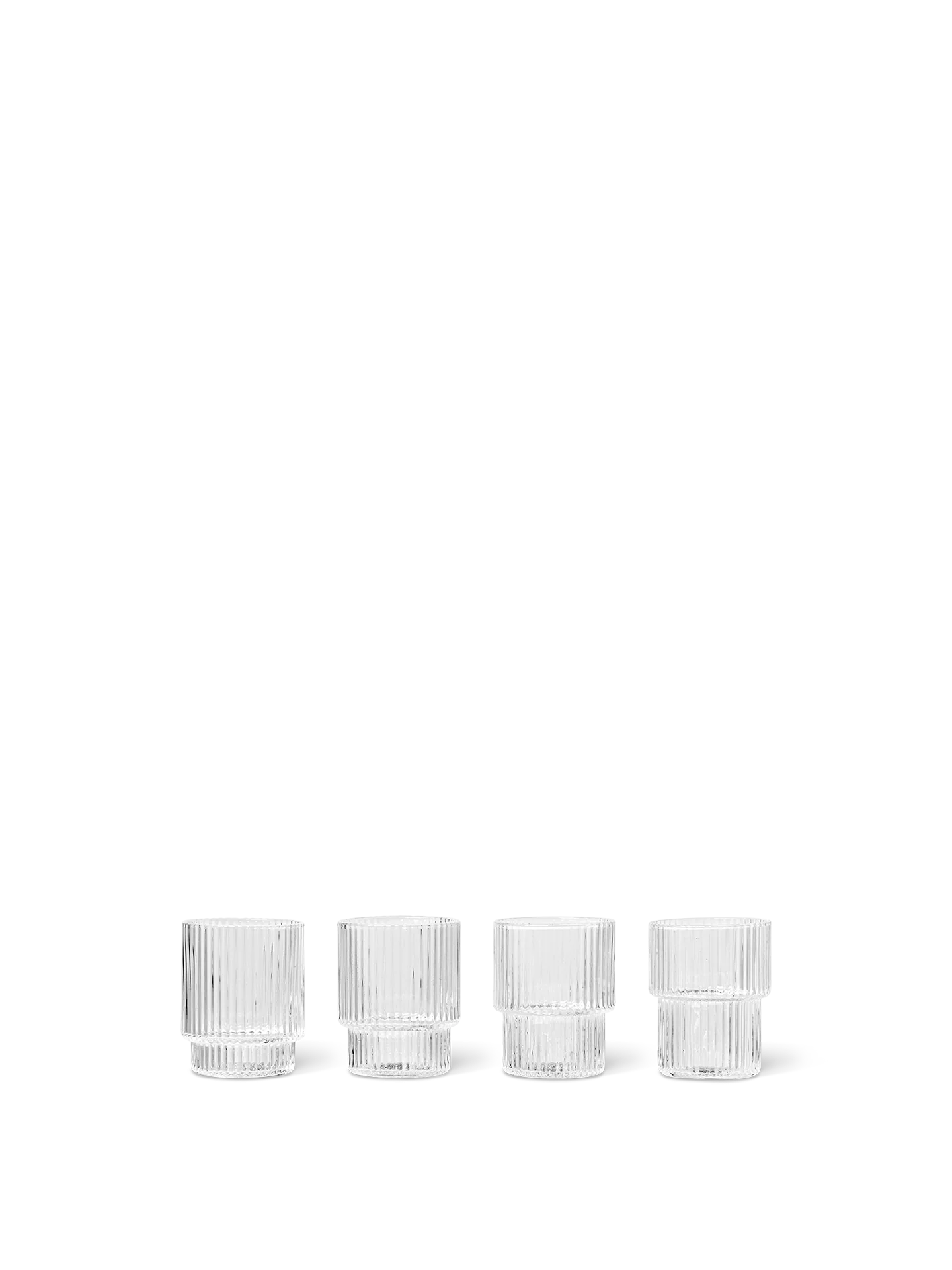 GLAS RIPPLE 4-ER SET KLEIN